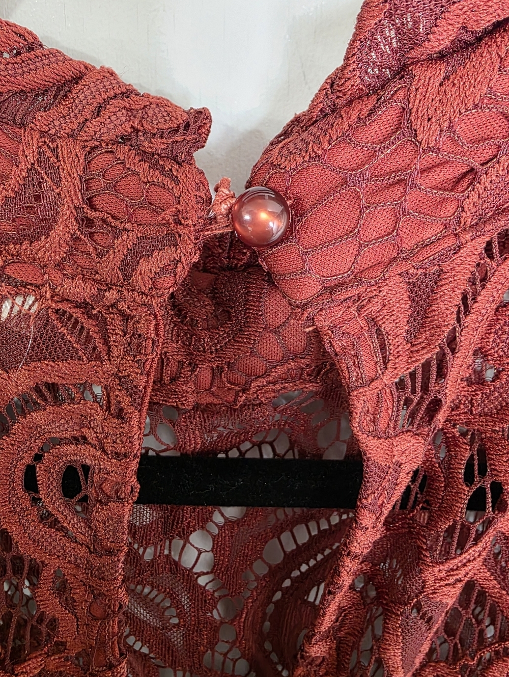 HALO Crochet Lined Sleeveless Top Plus Size 3X Red Rust - Picture 3 of 8